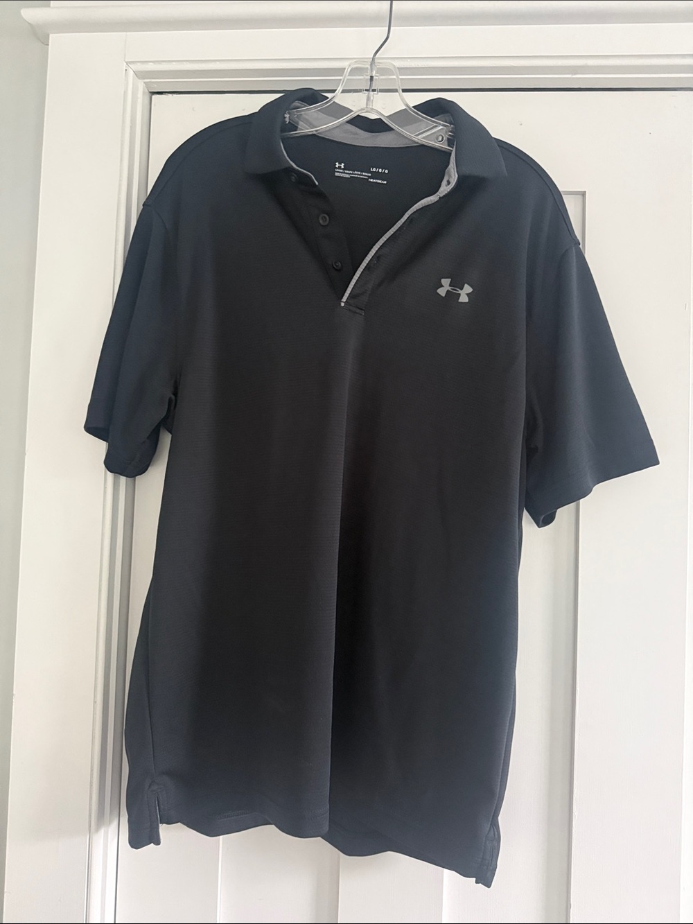 Under Armour Men’s Black Polo with Gray Trim